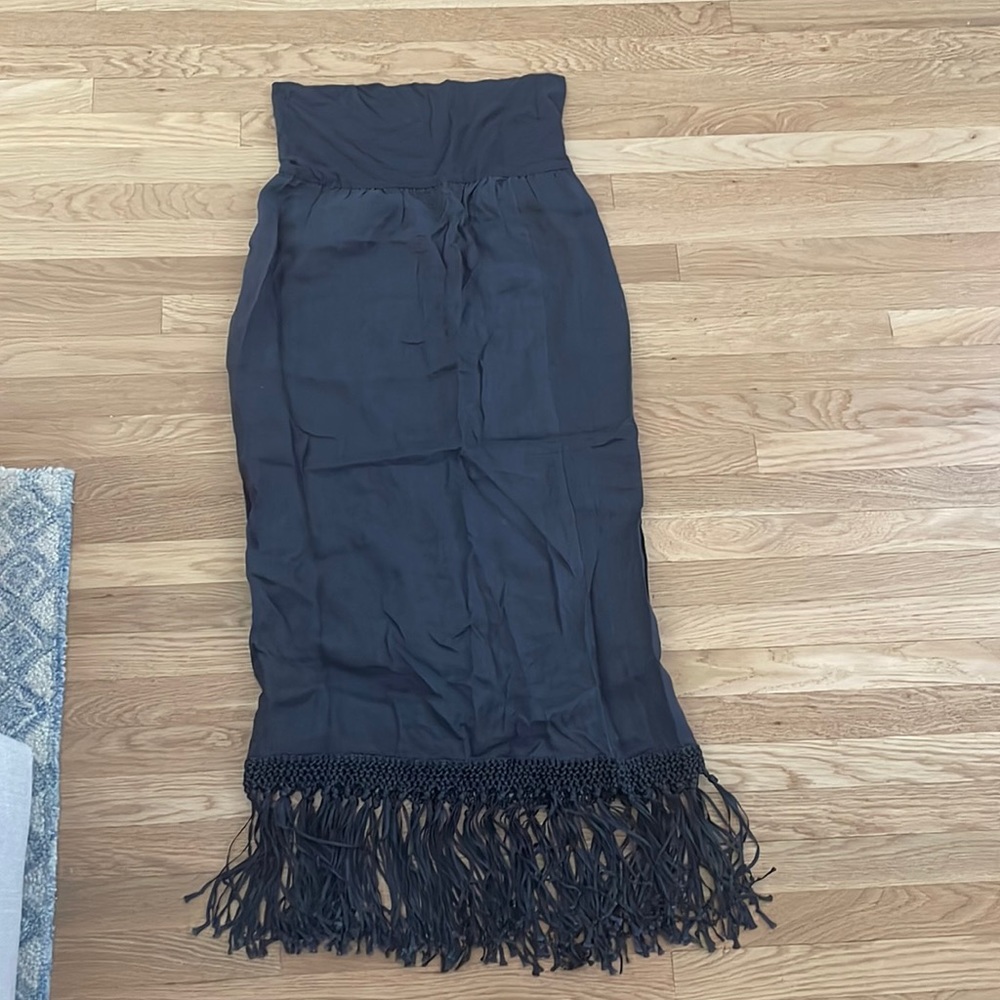 Calypso St Barth Fringed Maxi Skirt Size M
